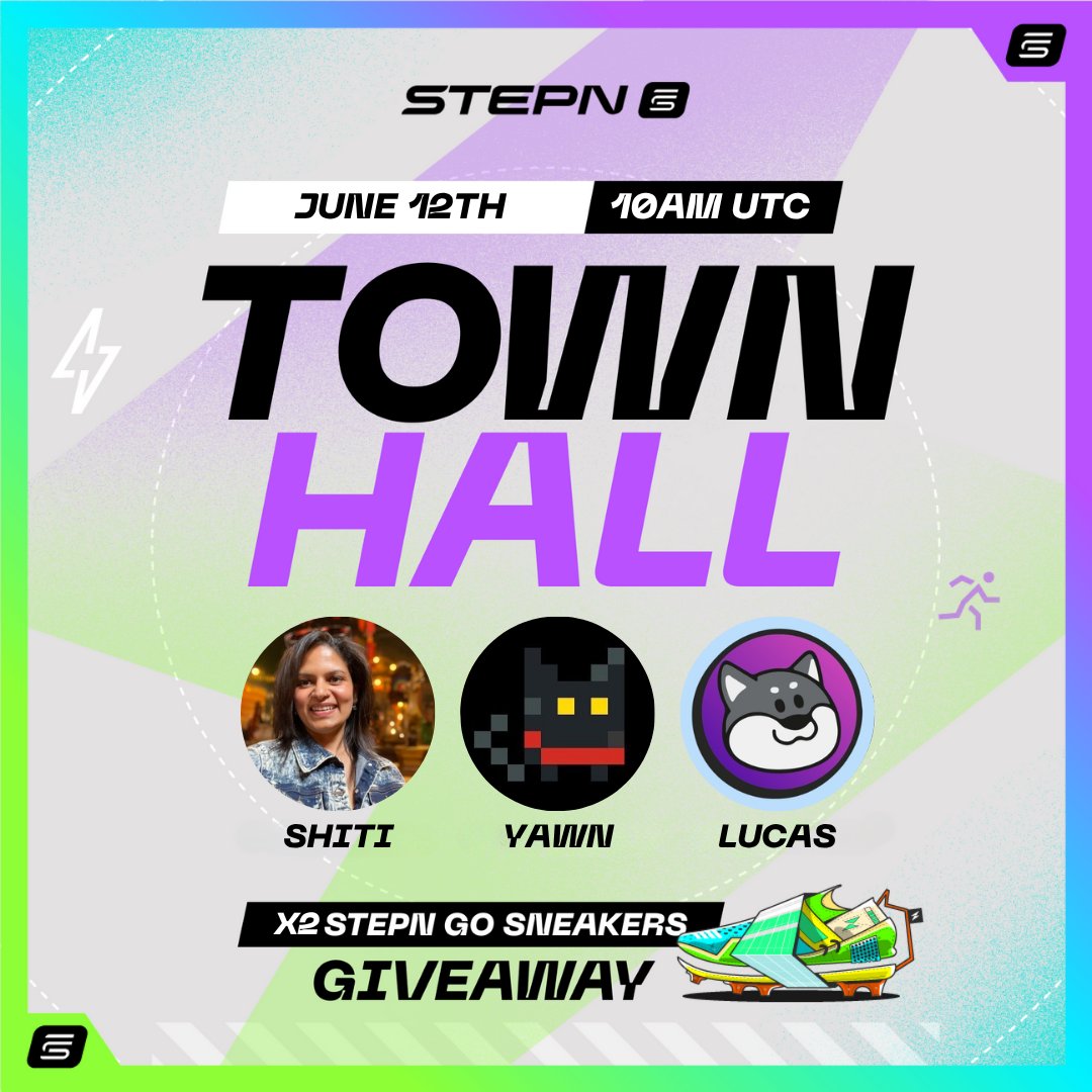 STEPN GO (@stepnofficial) on Twitter photo 🎙️ June Townhall is coming!
Get ready to join <a href="/shitirastogi/">Shiti</a>, <a href="/yawn_rong/">Yawn Rong | We’re Hiring!</a>, and <a href="/ClubSTEPNFrance/">Lucas | ClubSTEPNFrance ⚡️</a> as we look back at the month, share some insights about our partnership with <a href="/Argentina/">🇦🇷 Selección Argentina ⭐⭐⭐</a>, and who knows, maybe a glimpse at what’s coming next!
And YES, we’re giving away TWO STEPN GO 🎙️ June Townhall is coming!
Get ready to join <a href="/shitirastogi/">Shiti</a>, <a href="/yawn_rong/">Yawn Rong | We’re Hiring!</a>, and <a href="/ClubSTEPNFrance/">Lucas | ClubSTEPNFrance ⚡️</a> as we look back at the month, share some insights about our partnership with <a href="/Argentina/">🇦🇷 Selección Argentina ⭐⭐⭐</a>, and who knows, maybe a glimpse at what’s coming next!
And YES, we’re giving away TWO STEPN GO