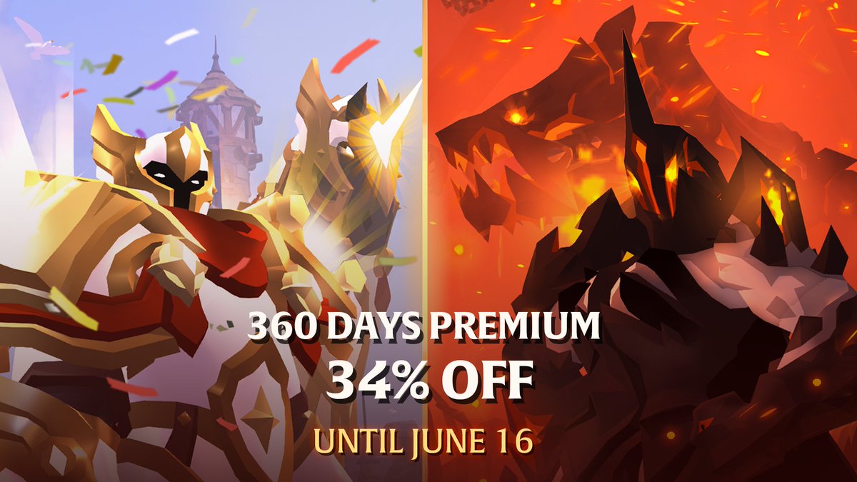 albiononline's tweet photo. Summer’s heating up in Albion! ☀️

Grab the 360d Paladin or Demonic Warrior Starter Bundle, each loaded with epic skins &amp; cool gear.⚔️👑

Go holy or dark - either way, you’ll look 🔥on the battlefield.

More info: https://t.co/J3vuAwlbem

#AlbionOnline #StarterBundle #Sale https://t.co/XdhIe1vLxJ