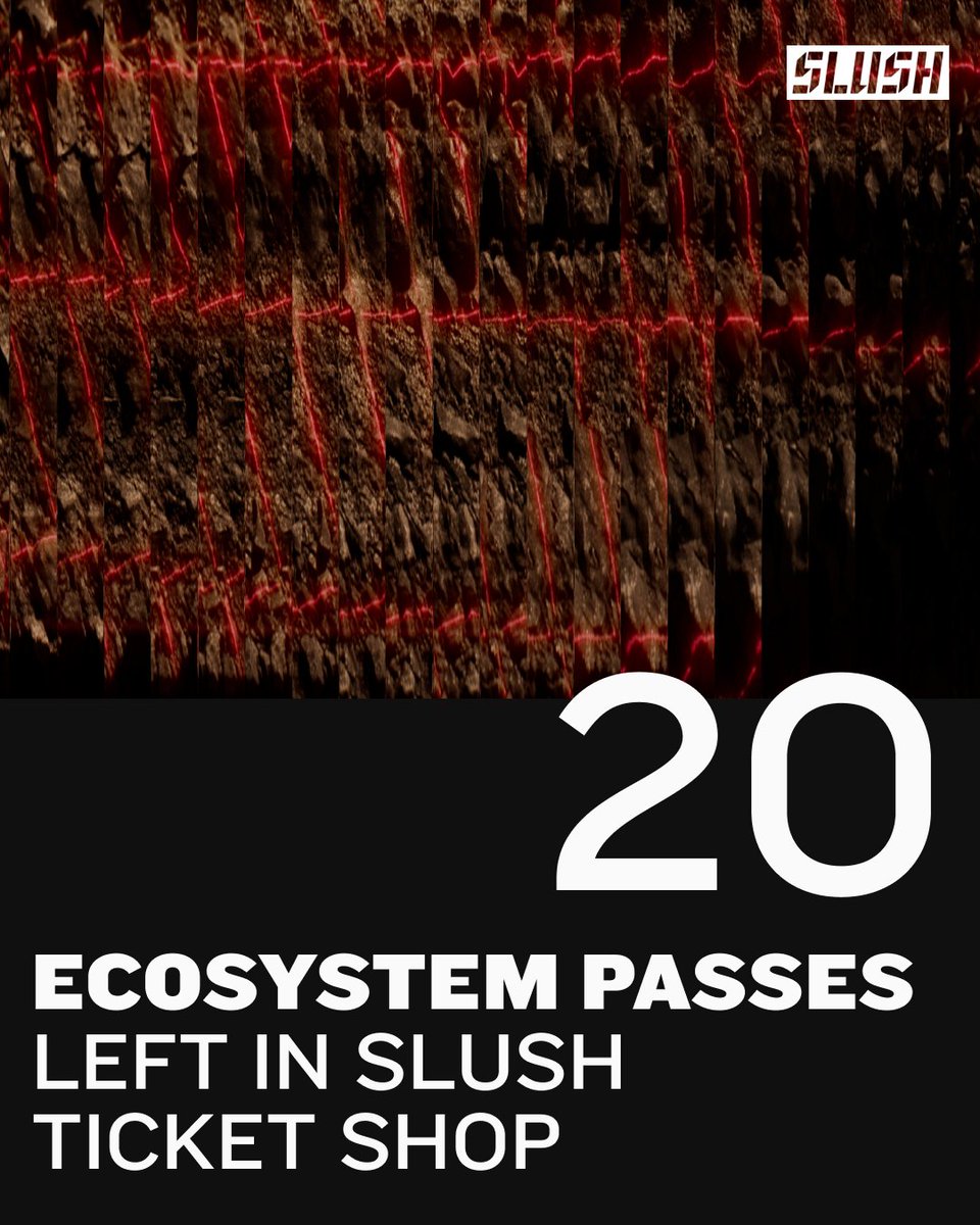 SlushHQ's tweet image. We didn’t expect to make this announcement so soon.
But here we are.
There are only 20 Ecosystem Passes left.
Get yours before they’re gone 👉 slush.org