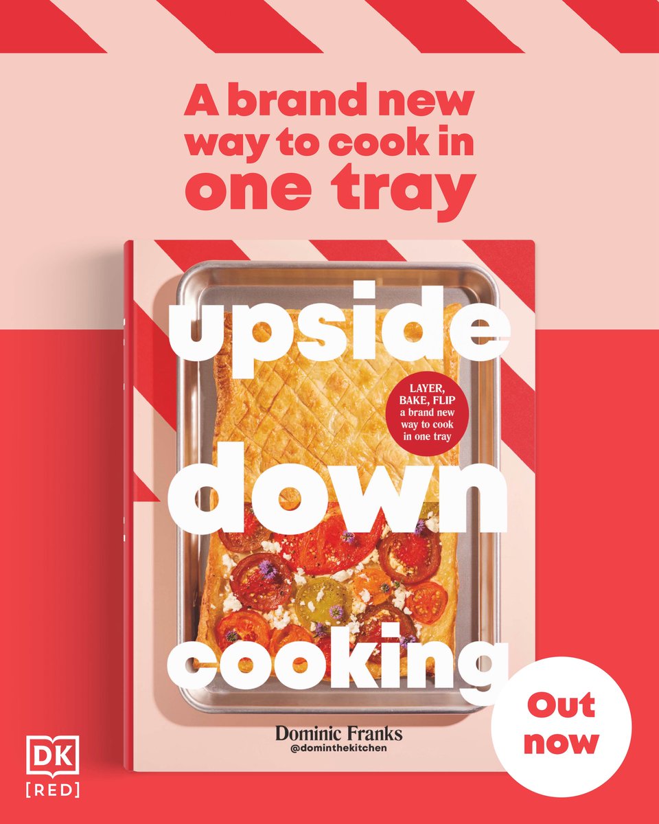 Happy publication day to Dominic Franks and Upside Down Cooking! This is the brand new way to cook in one tray. Layer, bake, and flip for the win! Dom’s book is filled with scrumptious recipes you’ll want to share with everyone 🥳