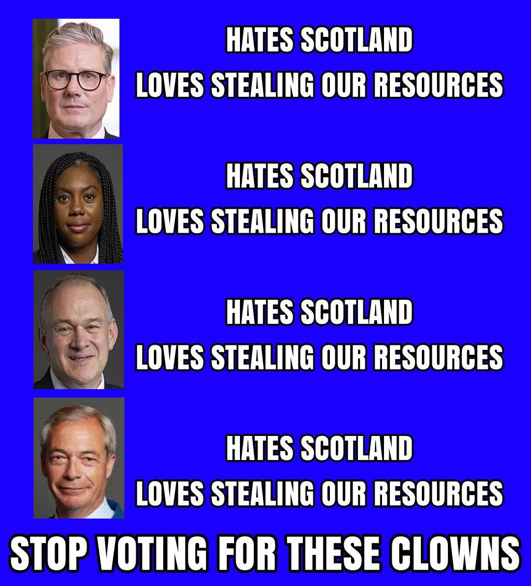 Please vote SNP in Hamilton today for an Independent Scotland in charge of its own resources.
None of the parties below is even registered in Scotland and are run from London.
Take back control from this undemocratic right wing regime.
#ScottishIndependenceNOW