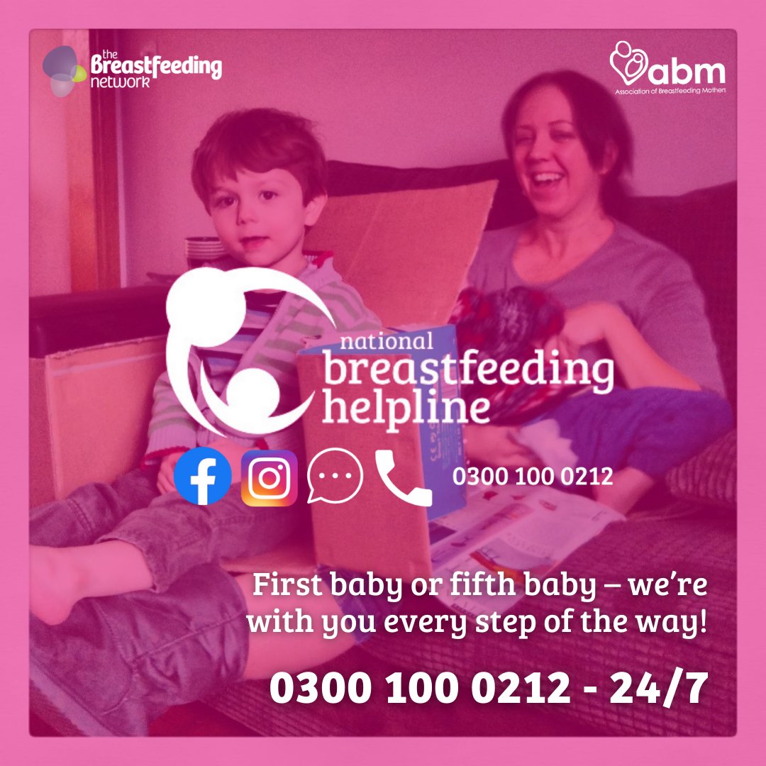 NBHelpline's tweet photo. Thinking about calling the National Breastfeeding Helpline, but not sure if we can help?

We’re here every day of the year to answer your questions about infant feeding, listen to your worries, and provide evidence-based information.

Our 24-hour service, provided by BFN and ABM, is available via 0300 100 0212 or direct message on Facebook and Instagram.

Called us before?
Please call us again whenever you need to.

Not sure if you want to breastfeed?
Drop us a message with your questions - we’re here to support you in making the right decision for you and your family. No pressure.

Thinking about stopping breastfeeding?
Talk through your options with one of our peer supporters. We're here to support you, whatever you choose to do.

⭐By sharing this post, you are helping us to reach more mums and families who need us ⭐

#BreastfeedingSupport #InfantFeedingSupport #NationalBreastfeedingHelpline