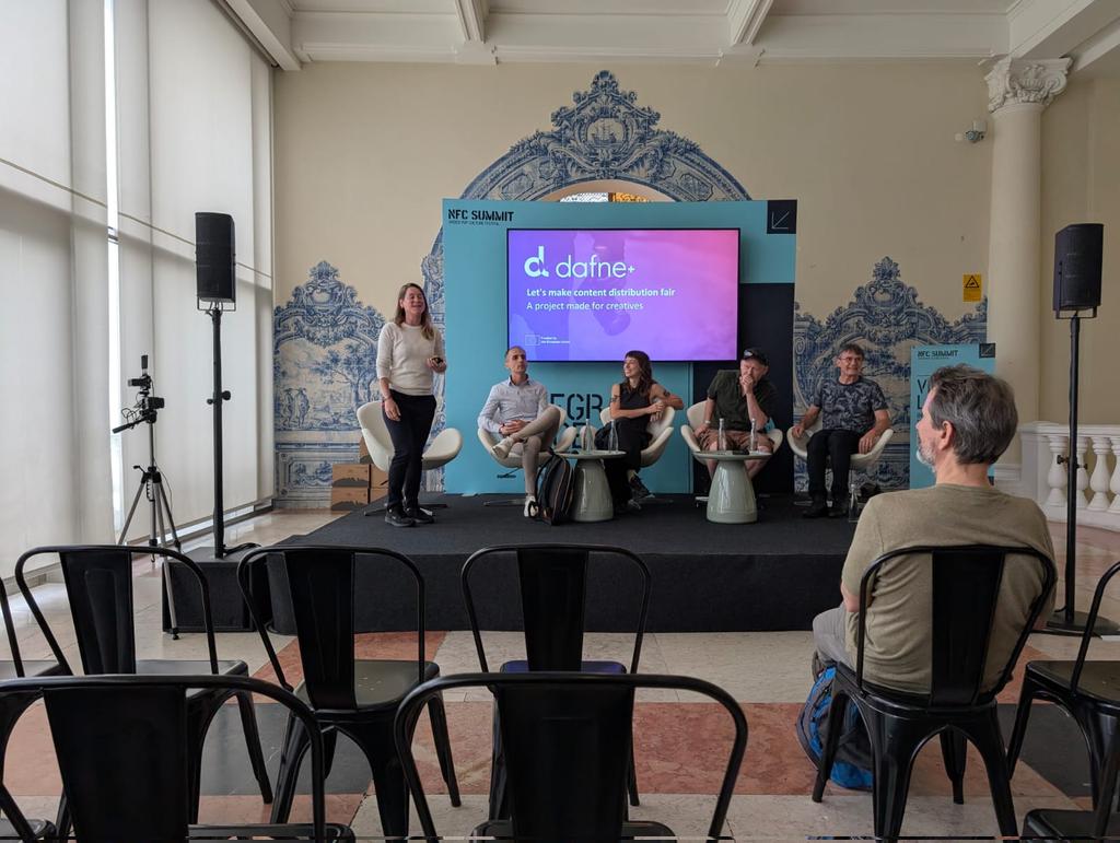 The team of DAFNE+ gave an interesting overview of the project to many attendants of <a href="/NFCsummit/">NFC SUMMIT - LISBON - JUNE 4-6 2025</a>

#Art #EUproject #NFT #NFCLisbon2025
