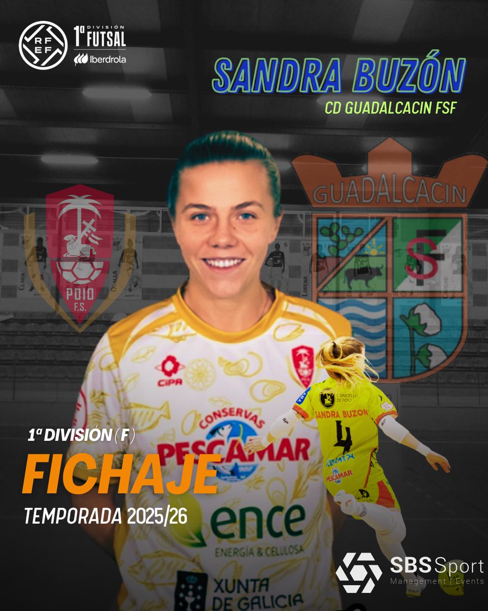 SBS Sport (@_sbs_sport) on Twitter photo 1ª ᴅɪᴠɪsɪᴏ́ɴ (ғ)
𝙎𝙖𝙣𝙙𝙧𝙖 ficha por <a href="/GuadaFSF/">Guadalcacin FSF</a>.
➡️ Tras tres temporadas en 𝐏𝐨𝐢𝐨 𝐏𝐞𝐬𝐜𝐚𝐦𝐚𝐫, la guardameta cántabra se une a la zaga del conjunto guadalcacileño.
➕ℹ️ sport-sbs.com/representados/…
#sbsplayers | <a href="/sandra_8BC/">Sandra Buzón Camus</a> 1ª ᴅɪᴠɪsɪᴏ́ɴ (ғ)
𝙎𝙖𝙣𝙙𝙧𝙖 ficha por <a href="/GuadaFSF/">Guadalcacin FSF</a>.
➡️ Tras tres temporadas en 𝐏𝐨𝐢𝐨 𝐏𝐞𝐬𝐜𝐚𝐦𝐚𝐫, la guardameta cántabra se une a la zaga del conjunto guadalcacileño.
➕ℹ️ sport-sbs.com/representados/…
#sbsplayers | <a href="/sandra_8BC/">Sandra Buzón Camus</a>