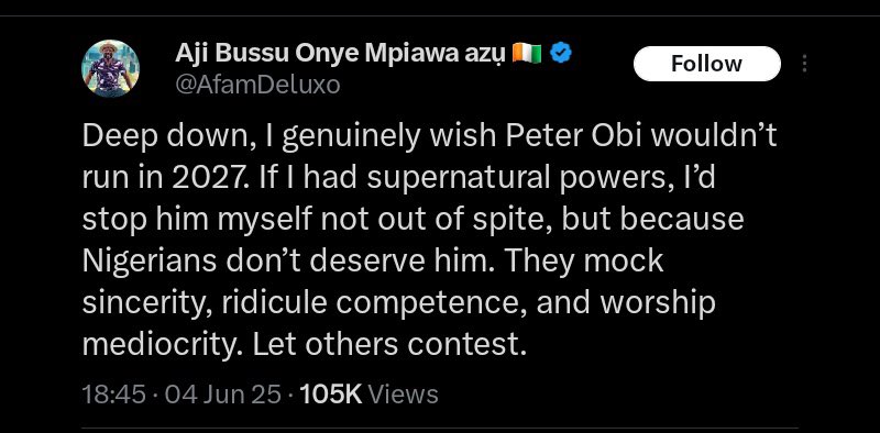 ABI HE NO WAN BETA FOR THIS ONE 

ONKR OO, ONSHI <a href="/AfamDeluxo/">Aji Bussu Onye Mpiawa azụ 🇨🇮</a> 🖐️😂