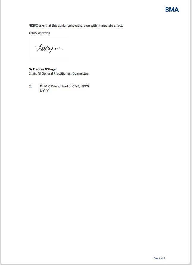 While we welcome initiatives to get our patients the care they need, the additional work this creates cannot be landed on GPs with no discussion. 

We have asked SPPG to withdraw the guidance they have issued to GPs on the WL reimbursement scheme.