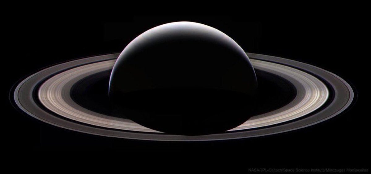 The Dark Side of Saturn:

This captivating image is courtesy of Cassini; captured in extraordinary detail a mere two days before it plunged into Saturn’s depths.

Nighttime on Saturn has a distinct allure.

📸 Credit: NASA/JPL-Caltech/SSI