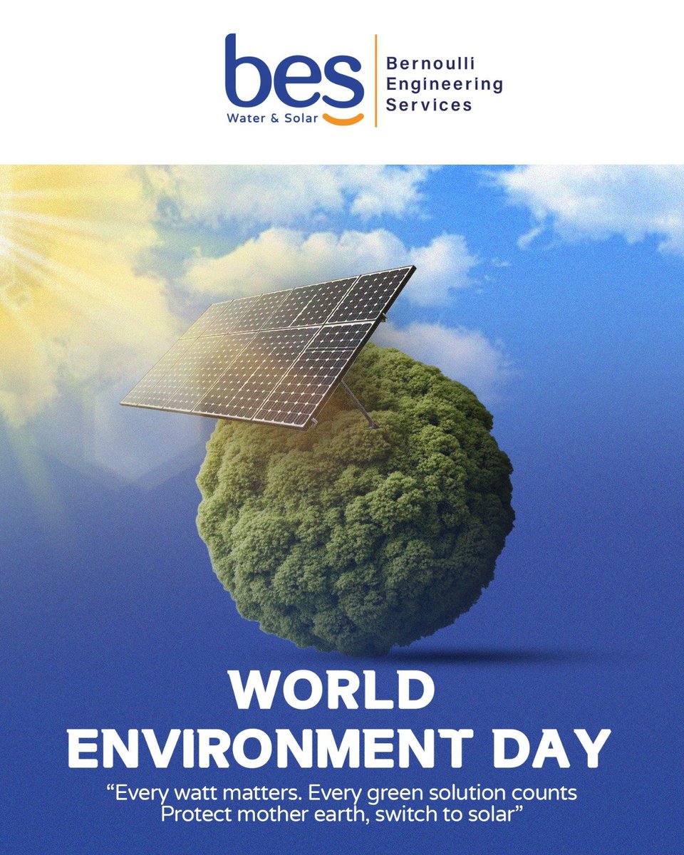Happy World Environment Day from BES! 
We are dedicated to making every watt count through our commitment to clean, sustainable energy with our solar solutions. 

Our goal is to protect what matters most, Mother Earth.  
Let’s switch to solar and work together for a greener
