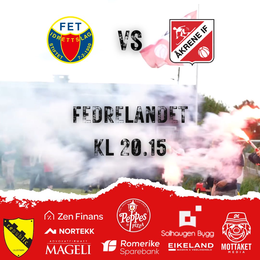 I kveld er det klart for et nytt #MyggClassico mot Fet 2🦟 Møt opp på fedrelandet kl 20.15👊🏻 Denne vil du ikke gå glipp av! 🔥 <a href="/Lokalfotballen/">Lokalfotballen</a>