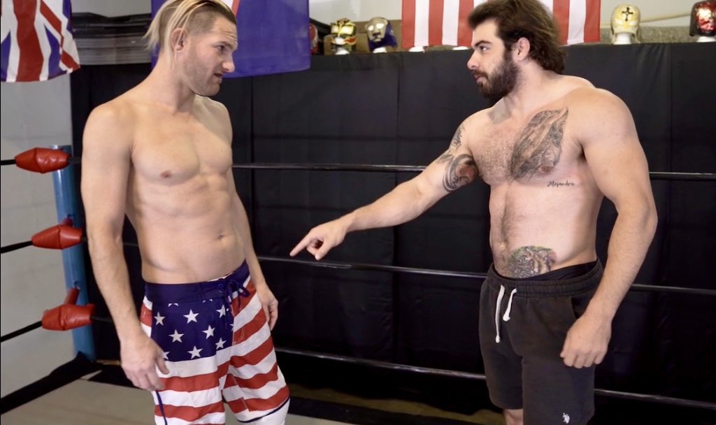 iamkencool's tweet photo. Strip shorts match! Who will wrestle the other out of their shorts to win said shorts? Find out in this underground fetish wrestling style match. Link on profile. https://t.co/n61tt2dqPu