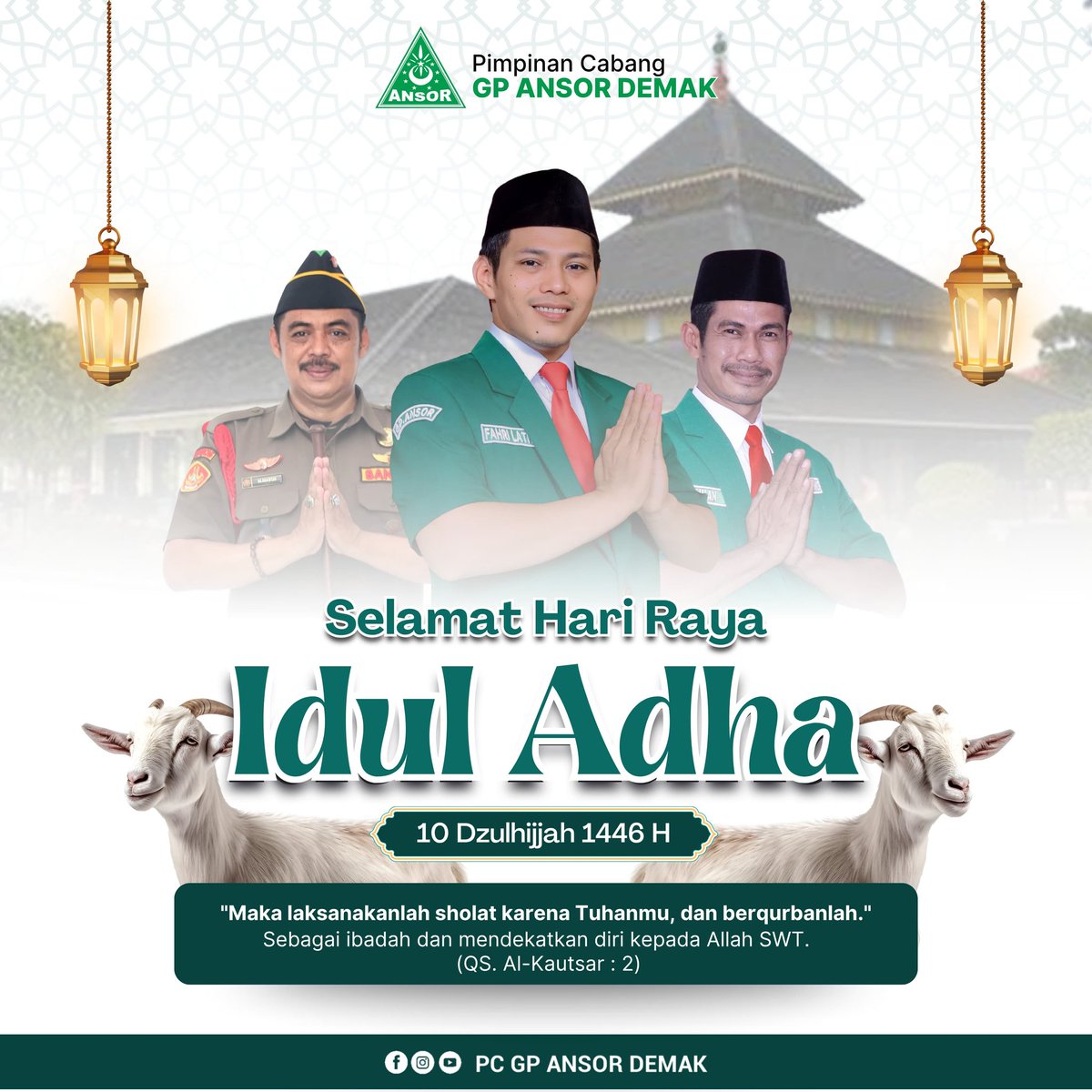 ma2nwedung's tweet photo. Selamat Hari Raya Idul Adha 1446 H. 
Idul Adha adalah pengingat bahwa iman dan ketaatan kadang butuh pengorbanan besar. https://t.co/QQbeB1hEZC