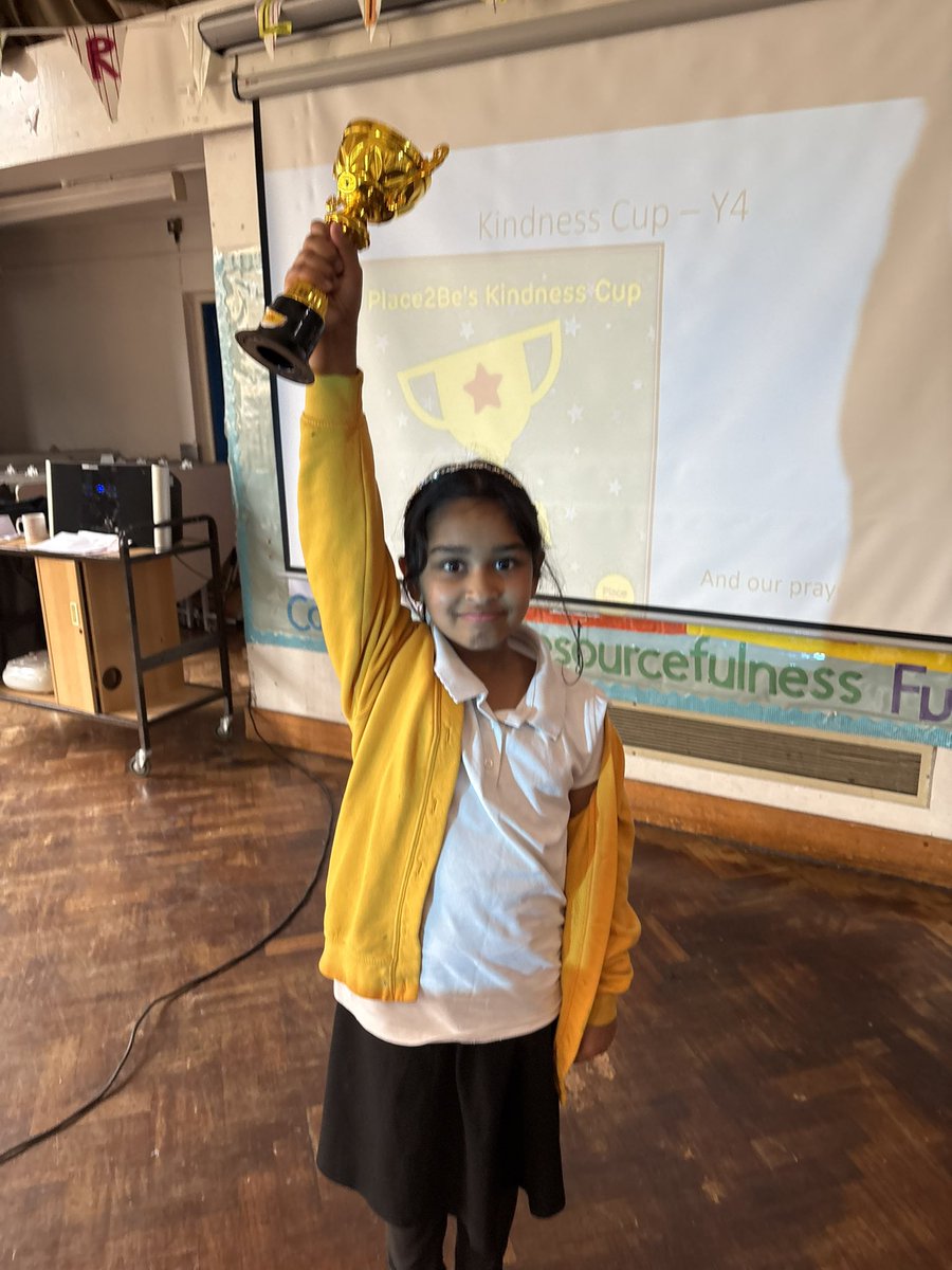 Well done to our Y4 kindness cup winner for this week!
A worthy winner!