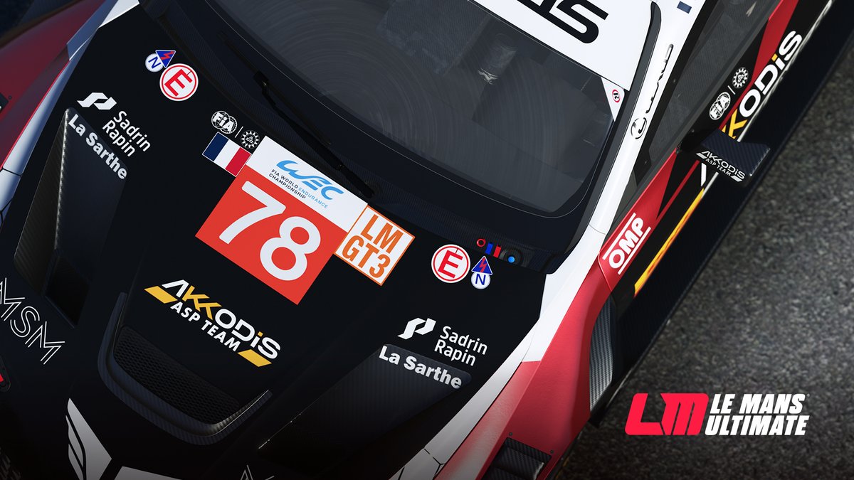 LeMansUltimate's tweet photo. The sound of the rising sun🌄

The Lexus RC F LMGT3 might be one of the oldest cars on the grid, but it sure knows how to keep up!

Get behind the wheel of @AkkodisASPTeam  with 2024 Season Pack 5 - coming June 10th!

#lemansultimate #simracing #wec #LeMans24 https://t.co/PLnn3jYiY0