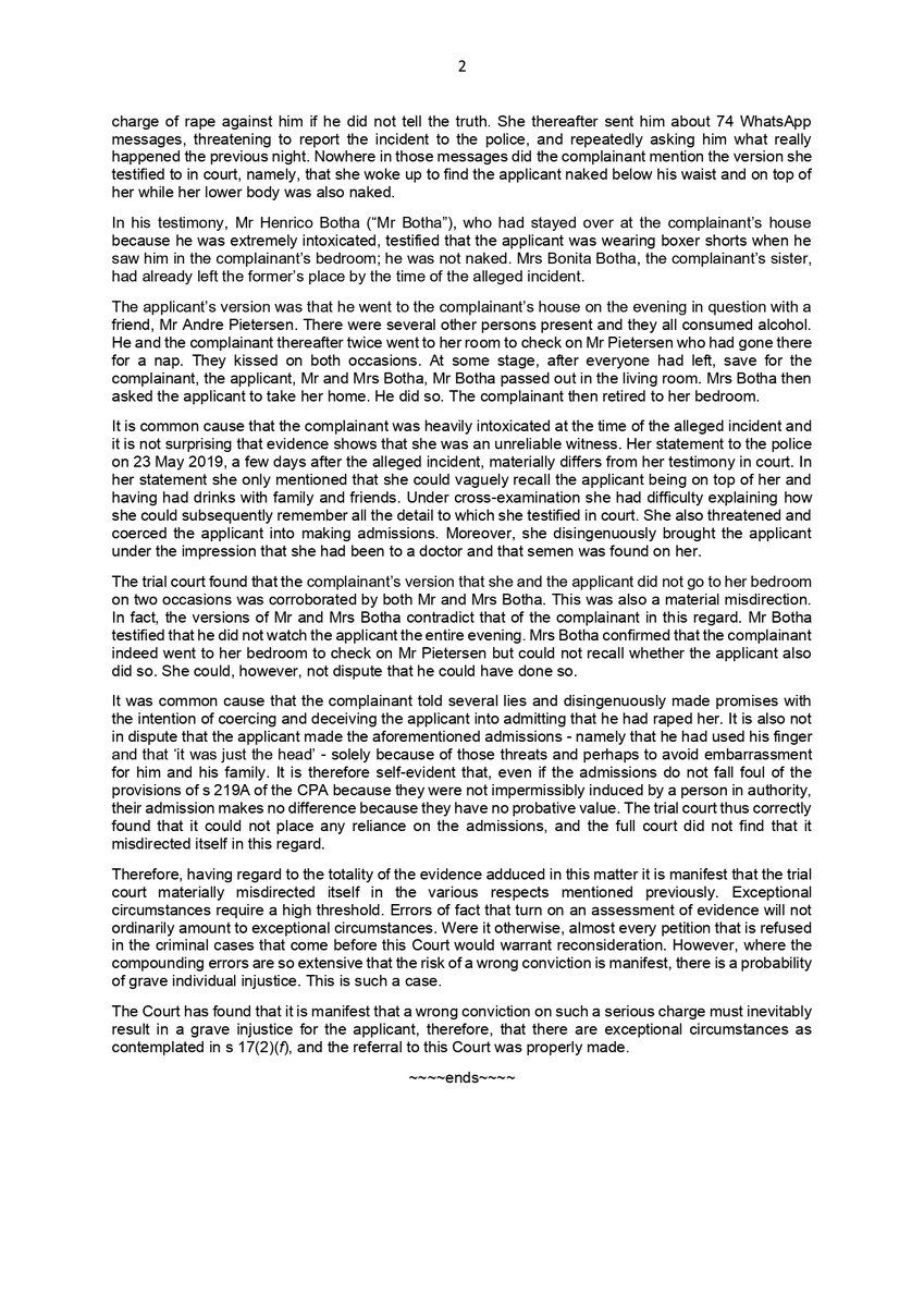Japhta v The State (1016/2023) [2025] ZASCA 80 (5 June 2025)
Today the Supreme Court of Appeal (SCA) has upheld an appeal against the order of the Western Cape Division of the High Court, Cape Town (the full court) dismissing the applicant’s appeal against conviction and sentence