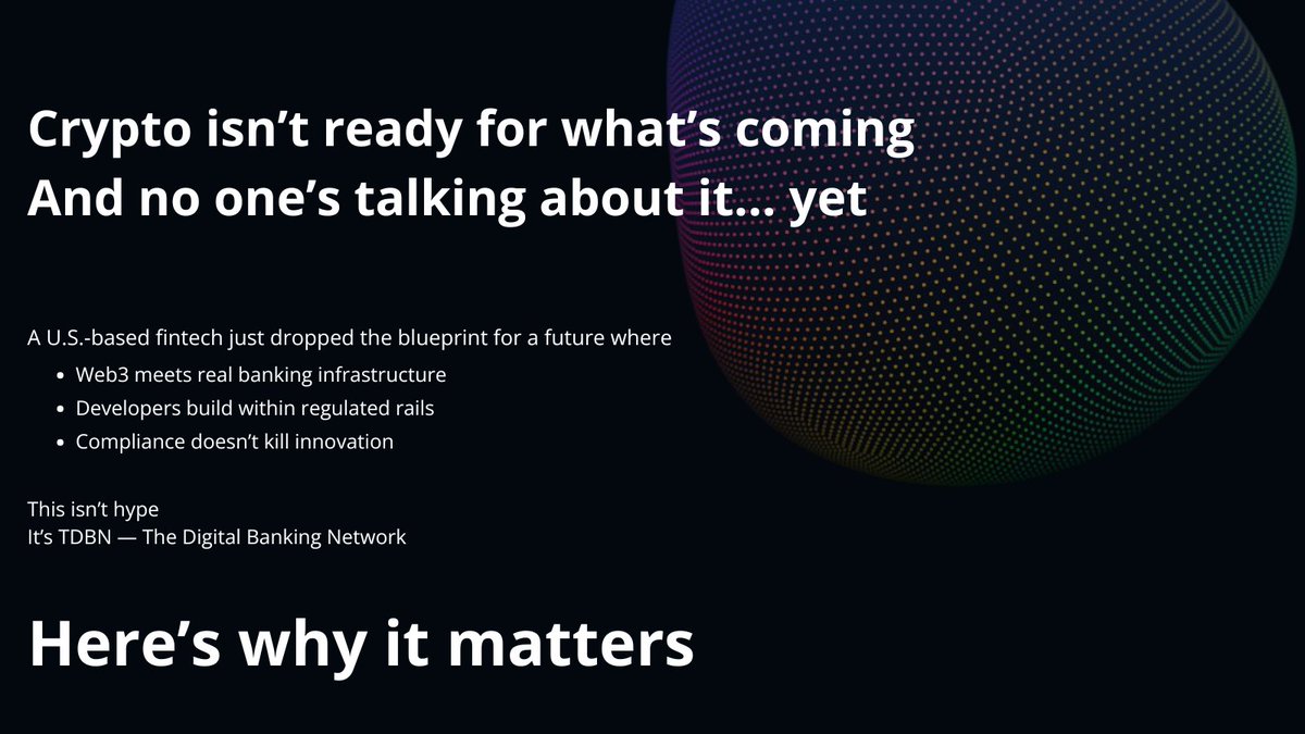 ℙrotonℙunk.XℙR | TDBN (@protonpunk) on Twitter photo Crypto isn’t ready for what <a href="/MetallicusTDBN/">Metallicus</a> is building
The Digital Banking Network (#TDBN) bridges traditional finance and #Web3 in a way we’ve never seen
This isn’t just a #blockchain — it’s the infrastructure for the future of finance
🧵1/ Here’s why you should care 👇 Crypto isn’t ready for what <a href="/MetallicusTDBN/">Metallicus</a> is building
The Digital Banking Network (#TDBN) bridges traditional finance and #Web3 in a way we’ve never seen
This isn’t just a #blockchain — it’s the infrastructure for the future of finance
🧵1/ Here’s why you should care 👇