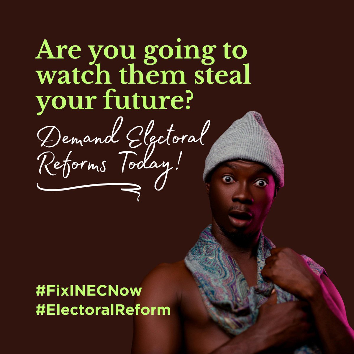 DAY 28 #30Dayscountdown 
IF YOU TRULY CARE ABOUT THE FUTURE OF THIS NATION, BEFORE 2027 WE MUST ANSWER THIS QUESTION AND DEMAND ACTION IMMEDIATELY ❗️
PLEASE RETWEET 🙏🏽
#ElectoralReform #FixINEC 
#NoElectoralReformNoElection❗️