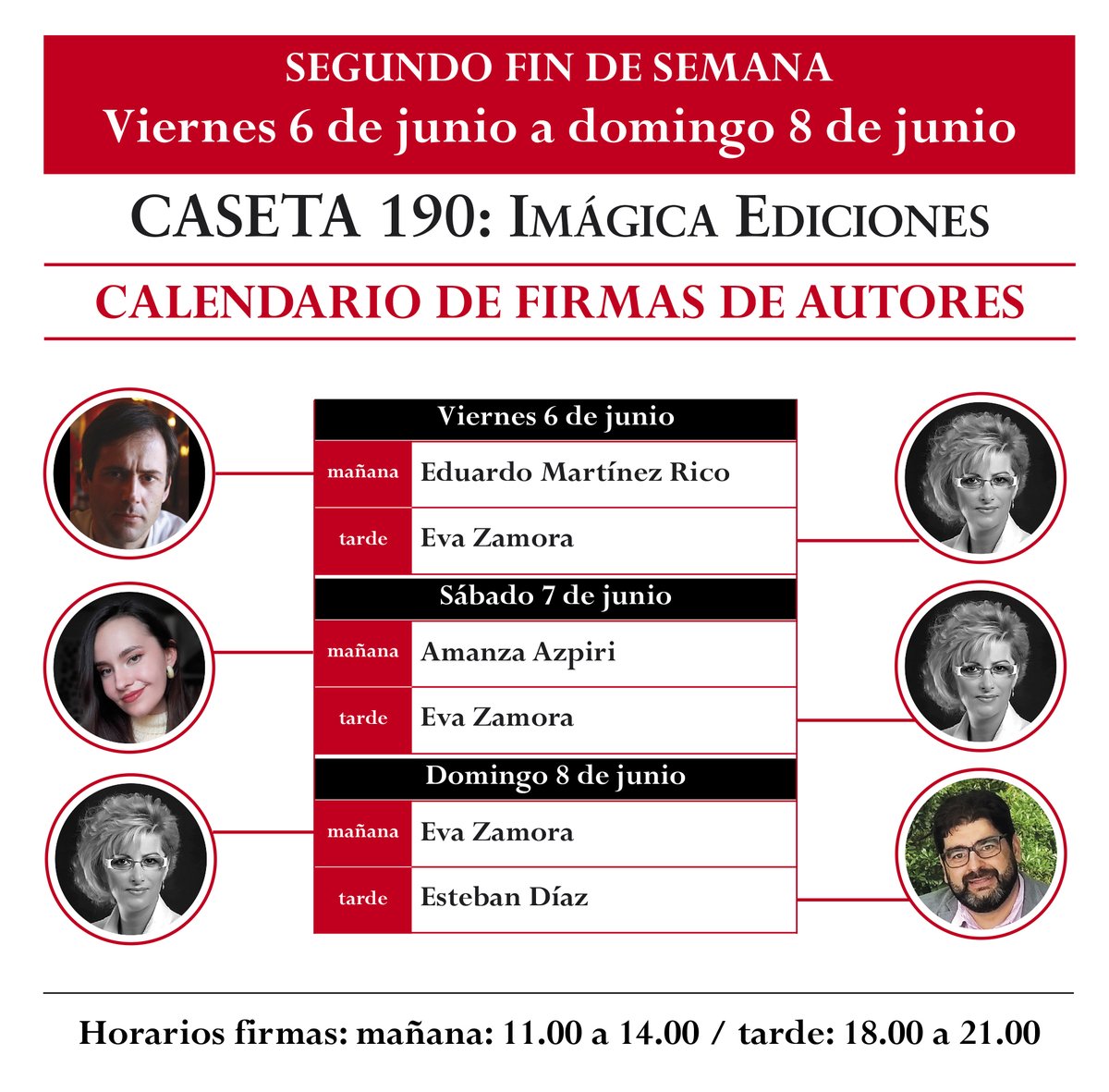 ASantosEd's tweet image. Aquí están las firmas de nuestros autores de este fin de semana en la Feria del Libro de Madrid.