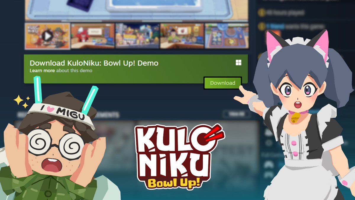 🔥 Hurry, chef! Grab your apron! 👨‍🍳 

Kuloniku Demo is NOW LIVE on STEAM! 🎮✨
Take orders, boil those meatballs, and experience the new features! 😍🍜

#kuloniku #WholesomeDirect
