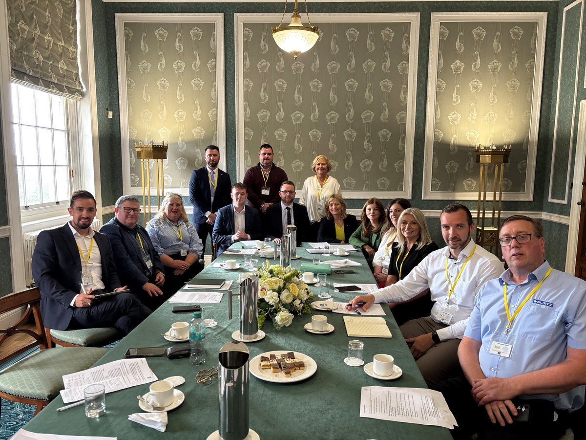 NIAEconomy's tweet image. Committee members with representatives from BORMAC, at their meeting on 3 June 2025.