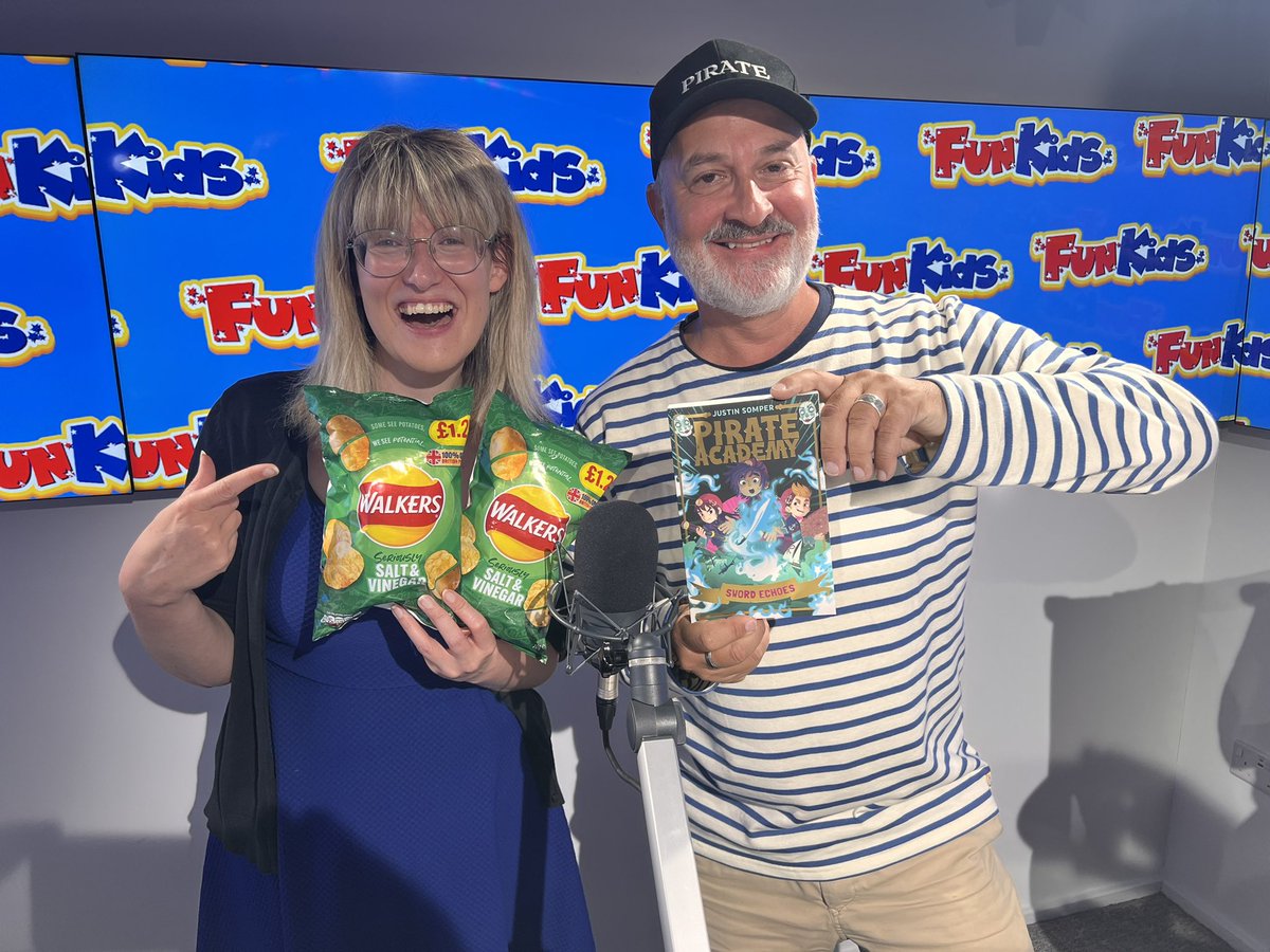 Justin Somper (@justinsomper) on Twitter photo FUN start to my day, chatting to brilliant Bex at <a href="/funkids/">Fun Kids Radio</a> about all things #pirates , my new book Pirate Academy: Sword Echoes and salt and vinegar crisps (obvs). Pod interview out end June! FUN start to my day, chatting to brilliant Bex at <a href="/funkids/">Fun Kids Radio</a> about all things #pirates , my new book Pirate Academy: Sword Echoes and salt and vinegar crisps (obvs). Pod interview out end June!