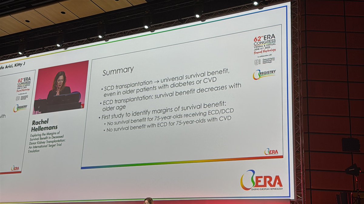 maría marques vidas (@mmvidas) on Twitter photo Interesting analysis of survival benefit in DDK tx
Expanded criteria donors are not the response for everyone!!
#ERA25 #wien <a href="/ERAkidney/">ERA - European Renal Association</a> Interesting analysis of survival benefit in DDK tx
Expanded criteria donors are not the response for everyone!!
#ERA25 #wien <a href="/ERAkidney/">ERA - European Renal Association</a>