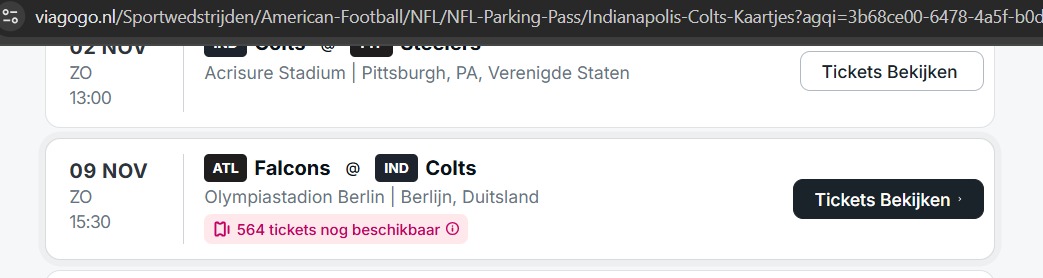 joostvhoof's tweet photo. Ofcourse... already 574 tickets on viagogo. Great system! #nfl #nflberlin #Colts https://t.co/qXV9z2ktJz