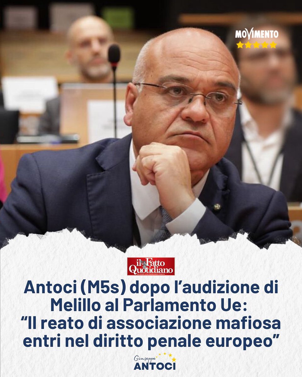 È il momento di inserire il reato di associazione mafiosa nel diritto penale europeo, colmando un vuoto che oggi gioca solo a vantaggio delle organizzazioni criminali.
La nuova Strategia europea per la sicurezza interna rappresenta una svolta:

👉🏻 ilfattoquotidiano.it/2025/06/04/rea…