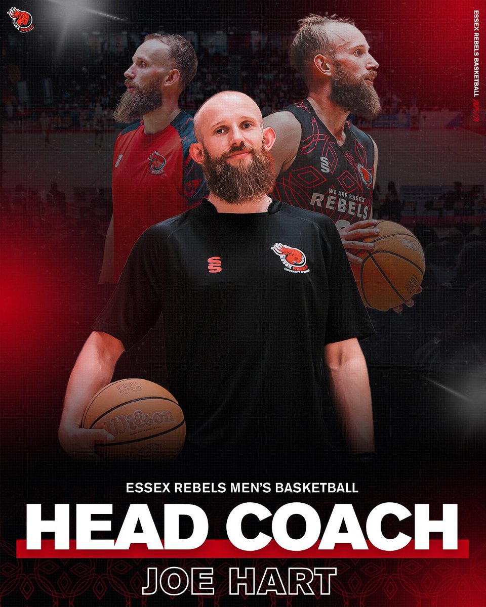 ✍️ Essex Rebels Men’s Head Coach

The Essex Rebels are thrilled to announce Joe Hart as the new Head Coach of our Men’s Division 1 Basketball Team!

Join us in giving him a warm welcome as he begins this exciting new chapter 👏

#UpTheRebs #WeAreRebels