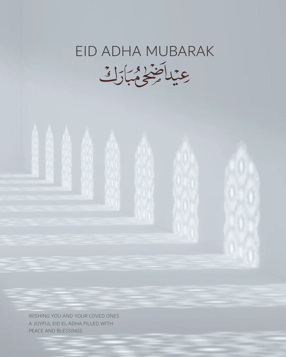 Eid El Adha Mubarak 
Wishing you and your loved ones a joyful celebration filled with peace and gratitude. 
From all of us at Steigenberger Hotels &amp; Resorts, may this Eid bring warmth to your heart and unforgettable moments to cherish.

 #EidMubarak #SteigenbergerHotels
