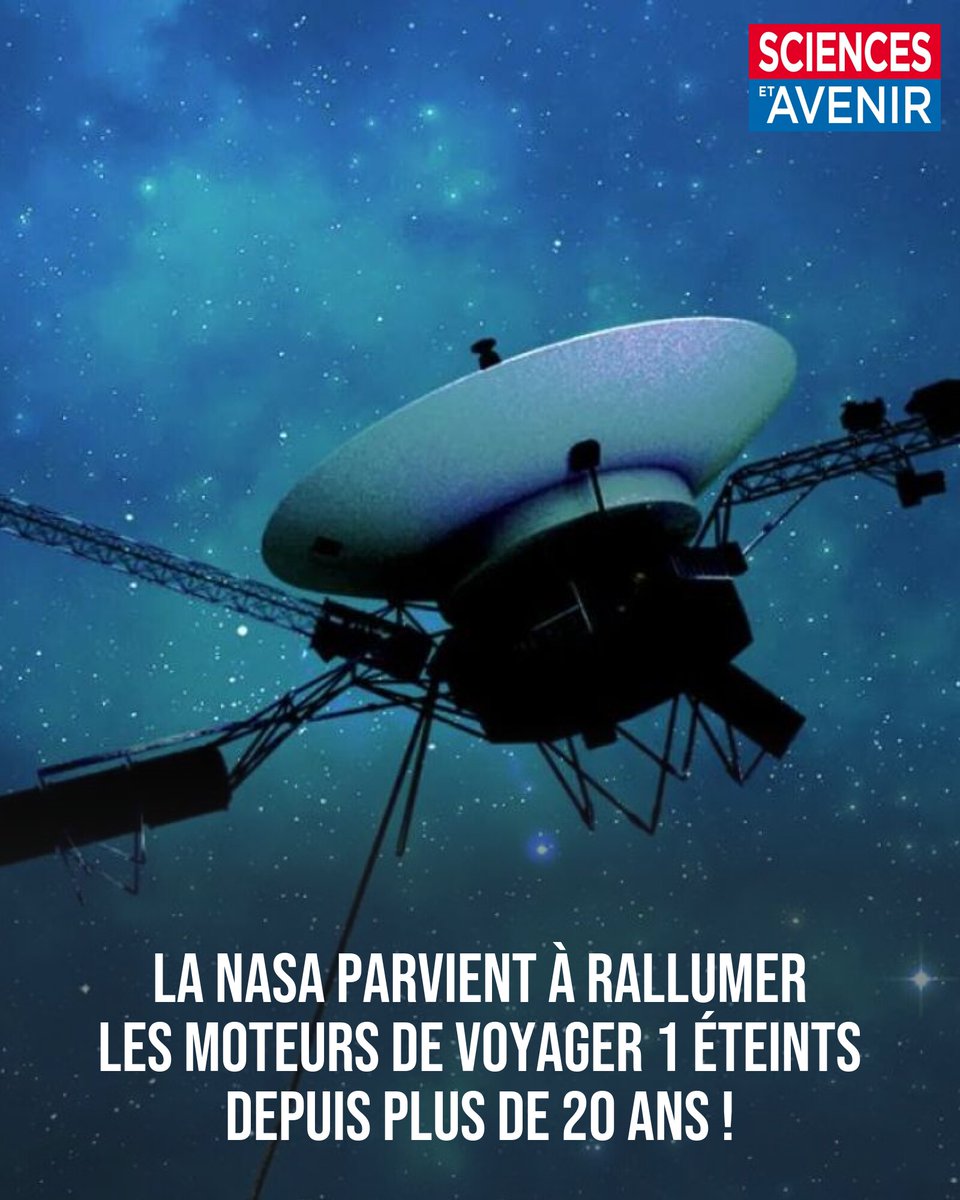 "C’est un nouveau miracle" !

À 25 milliards de kilomètres de notre planète, les ingénieurs de la Nasa ont pu remettre en marche des propulseurs de la sonde Voyager 1, pourtant considérés comme irréparables ! 
👉 l.sciencesetavenir.fr/Kq4