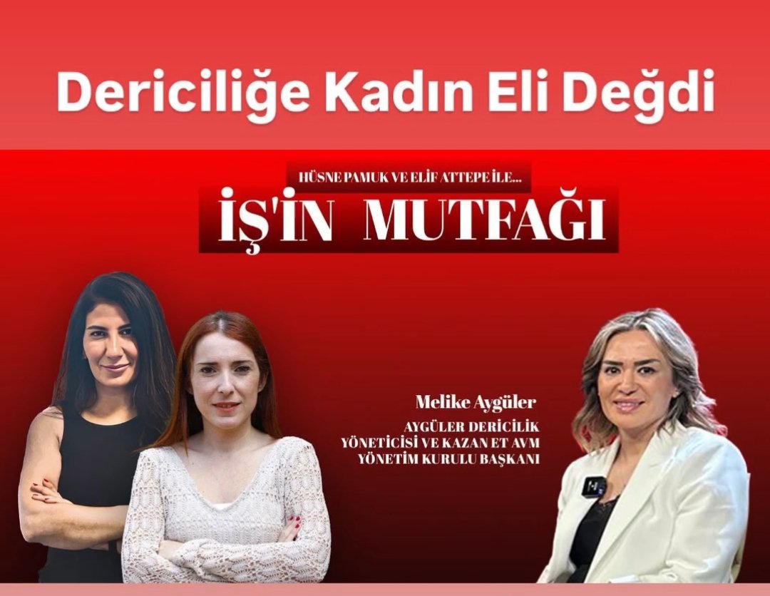 *Dericiliğe kadın eli değdi*
Her hafta birbirinden özel konuklarla işin görünmeyen tarafını konuştuğumuz İşin Mutfağı programımızın bu bölümünde, deri sektörünün önemli firmalarından Aygüler Dericilik’in Yöneticisi Melike Aygüler konuğumuz oldu. 

youtu.be/Zt2rgWgkZh4?si…