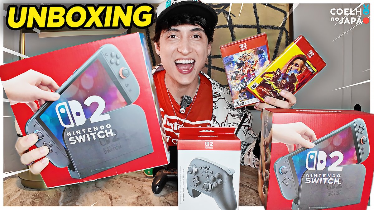 UNBOXING COMPLETO do NINTENDO SWITCH 2: Jogos + Pro Controller + Game Key Card!
youtu.be/yRR8R8mlUKk
