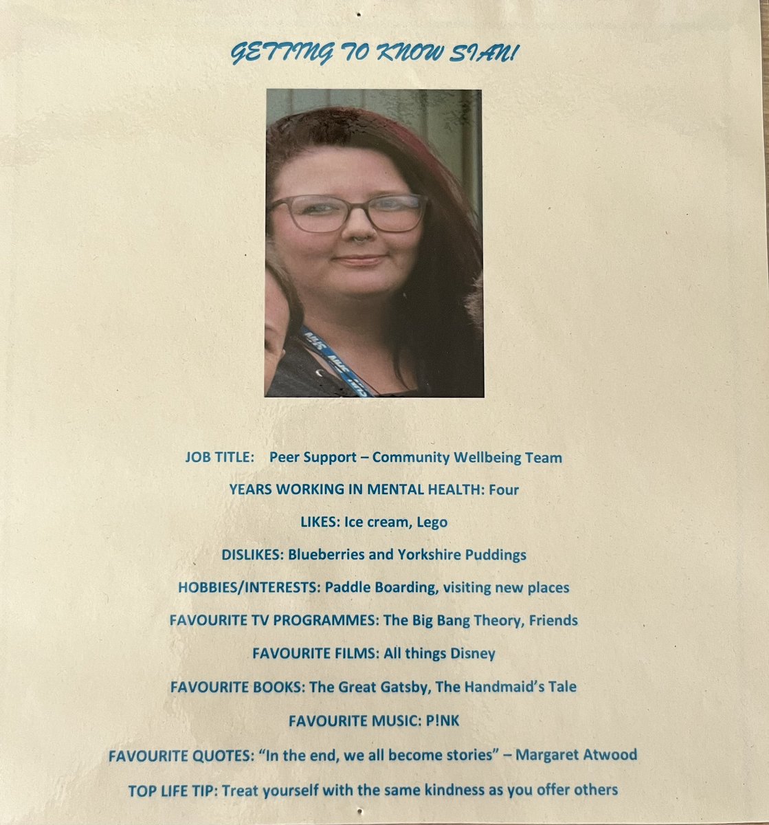 Community Physical Health & Wellbeing Team (@communityphysi1) on Twitter photo A hello from the RDaSH Community Wellbeing Team!
We thought it would be good for our followers to meet our team!
This is Sian our Peer support worker
<a href="/rdash_nhs/">RDaSH NHS FT</a> A hello from the RDaSH Community Wellbeing Team!
We thought it would be good for our followers to meet our team!
This is Sian our Peer support worker
<a href="/rdash_nhs/">RDaSH NHS FT</a>