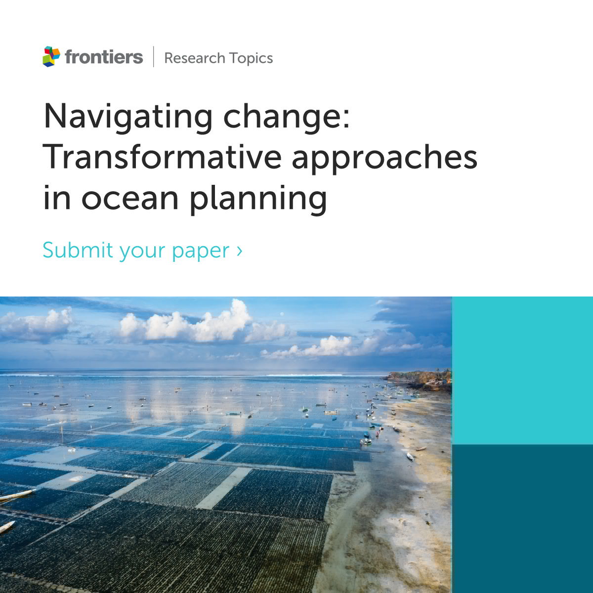 New Research Topic open for submissions "Navigating change: Transformative approached in ocean planning" in Frontiers in Ocean Sustainability    

To register your participation ⬇️ 

fro.ntiers.in/45ux 

#ocean #sustainability #oceanplanning
