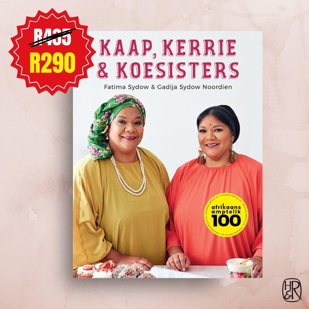WEES WAKKER, soek die geel plakker!📚

'Kaap, kerrie &amp; koesisters' is op ons lys van 30 Afrikaanse boeke wat teen ’n spesiale prys verkoop gaan word ter viering van Afrikaans se 100-jarige bestaan as amptelike taal!

🔗Vir meer: nb.co.za