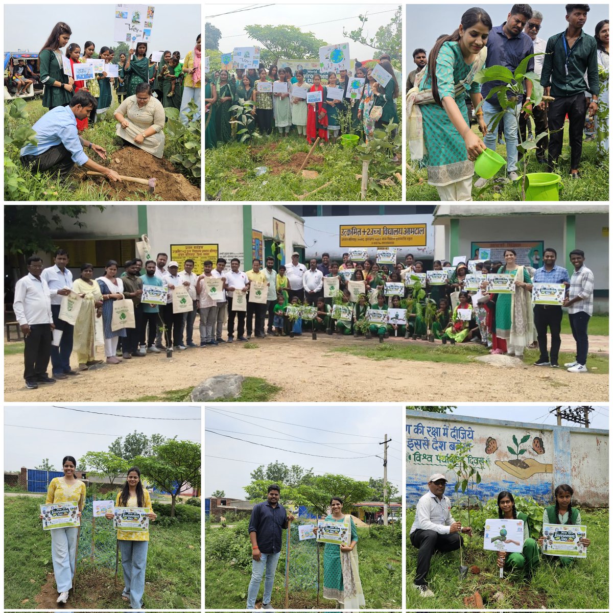 AIFTIITISM's tweet photo. 🌍 World Environment Day 2025 | Theme: Ending Plastic Pollution 🌱

MEL-HUB, IIT(ISM) Dhanbad and AIF, conducted Plantation drive, distribution of cloth bags and awareness programme to beat plastic pollution and environment protection at Amtal, Dhanbad , Jharkhand. https://t.co/NPa0sPWpnM