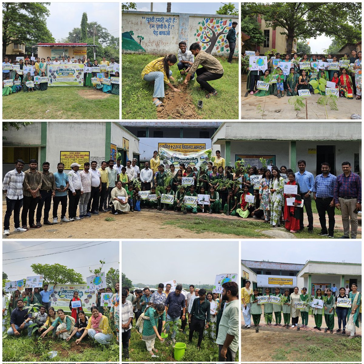 AIFTIITISM's tweet photo. 🌍 World Environment Day 2025 | Theme: Ending Plastic Pollution 🌱

MEL-HUB, IIT(ISM) Dhanbad and AIF, conducted Plantation drive, distribution of cloth bags and awareness programme to beat plastic pollution and environment protection at Amtal, Dhanbad , Jharkhand. https://t.co/NPa0sPWpnM