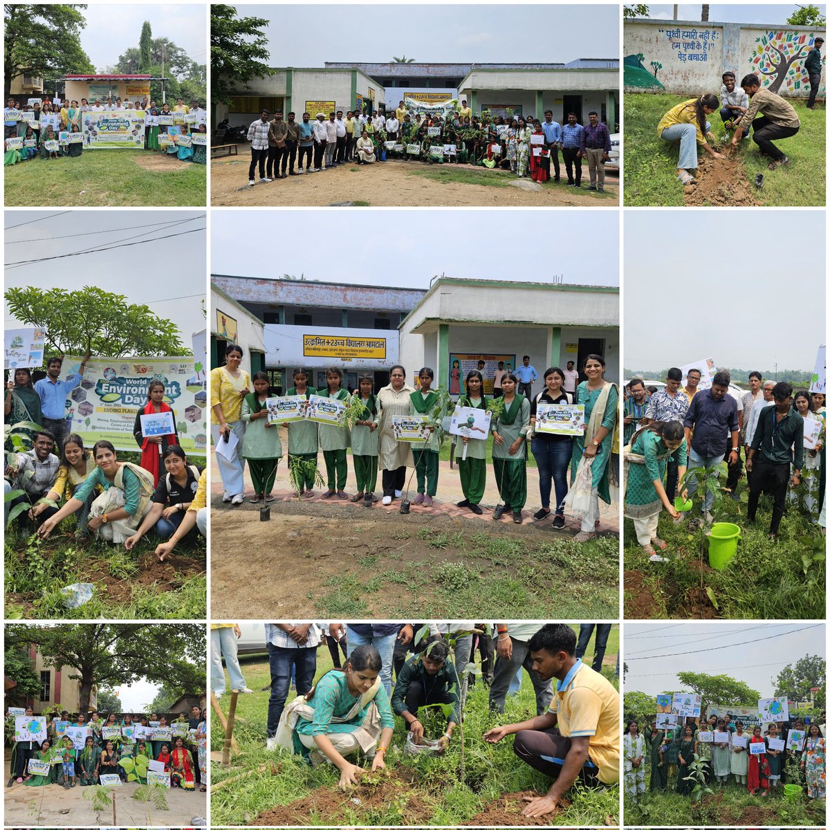 AIFTIITISM's tweet photo. 🌍 World Environment Day 2025 | Theme: Ending Plastic Pollution 🌱

MEL-HUB, IIT(ISM) Dhanbad and AIF, conducted Plantation drive, distribution of cloth bags and awareness programme to beat plastic pollution and environment protection at Amtal, Dhanbad , Jharkhand. https://t.co/NPa0sPWpnM