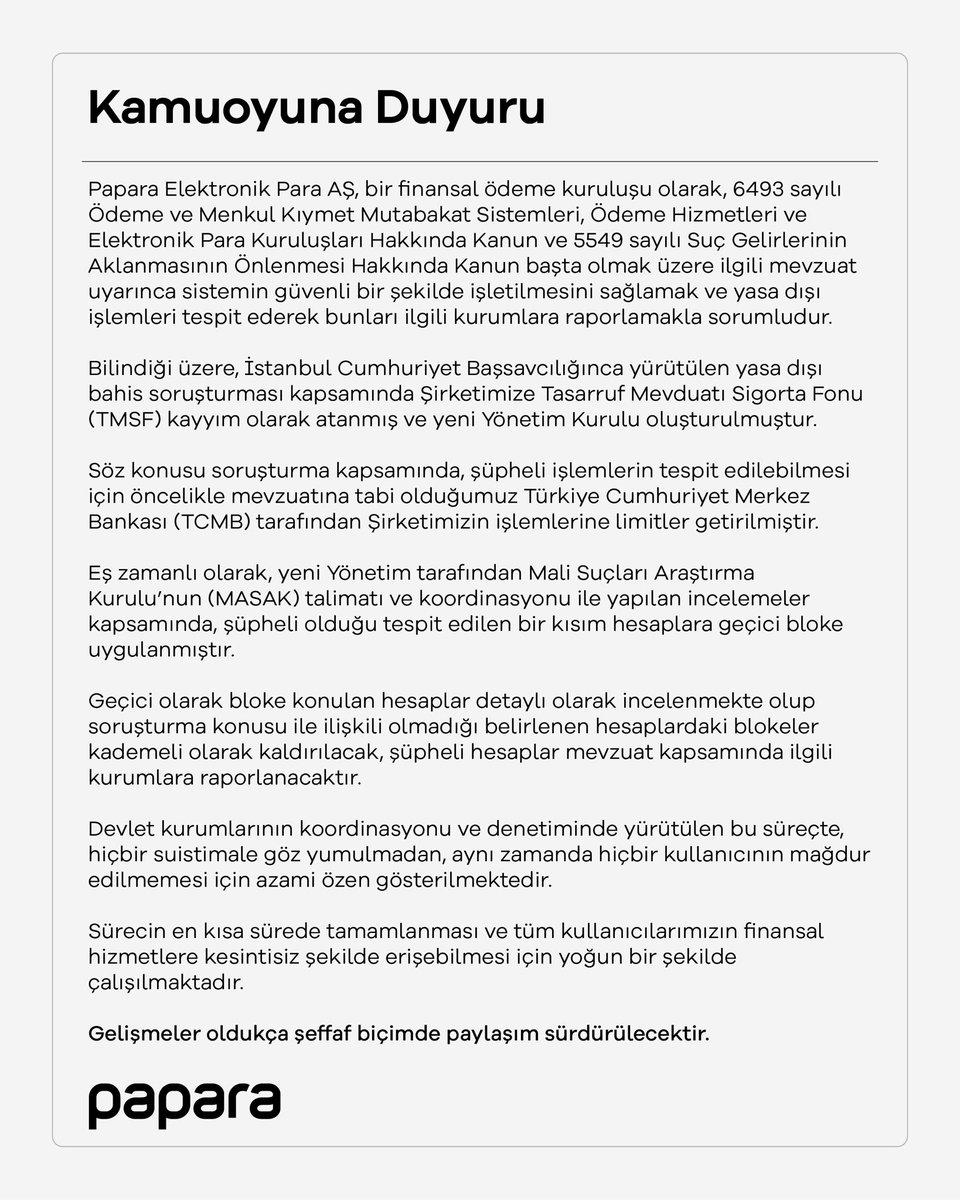 Papara tweet media