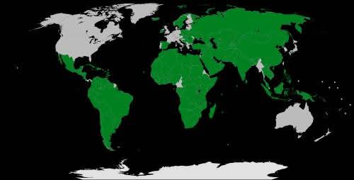In verde chi riconosce la Palestina.
In bianco..i complici di Israele.