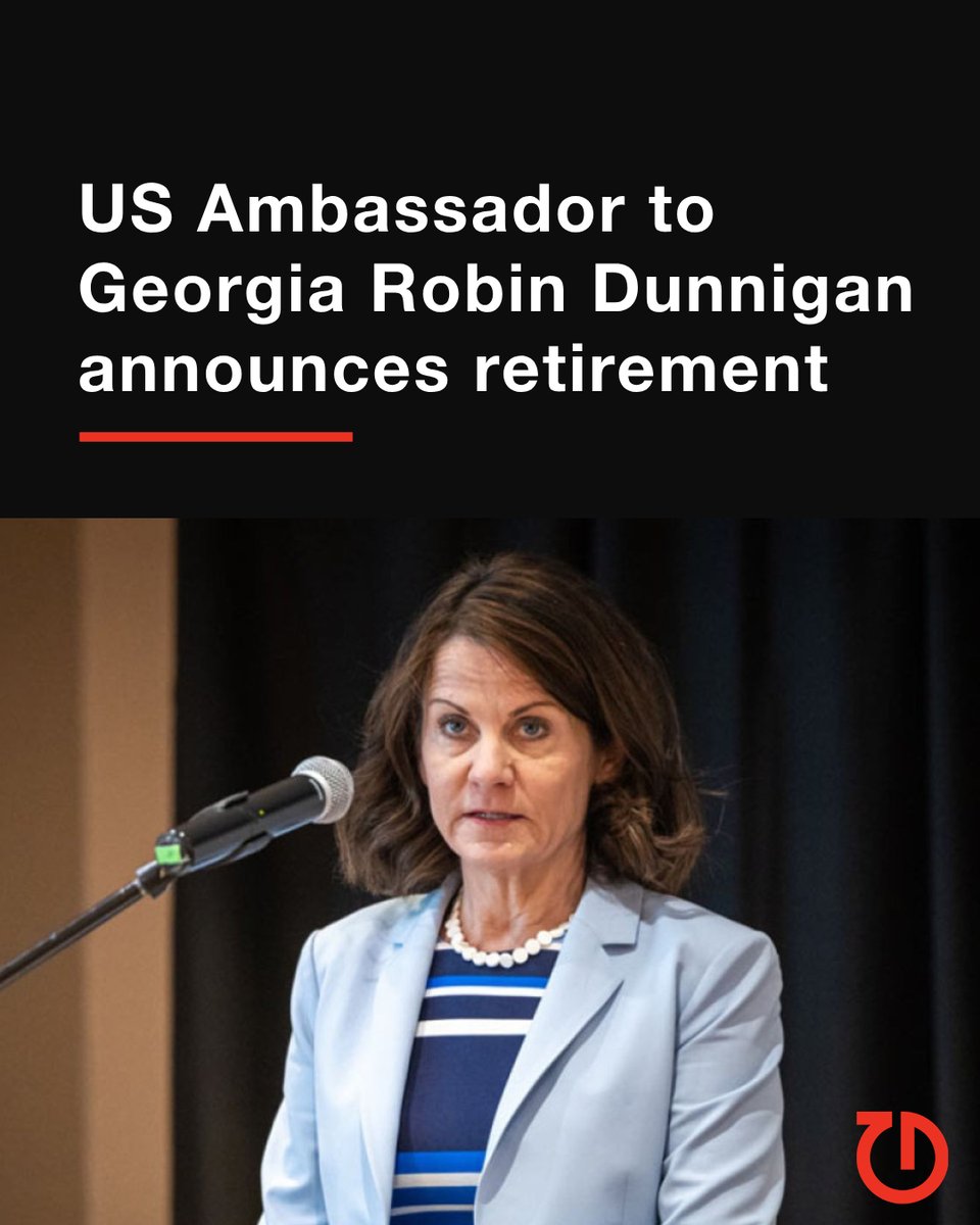 🔴US Ambassador to Georgia Robin Dunnigan has announced her retirement: 

"This is a fully personal decision. I have not been asked to return by my government," wrote Ambassador Dunnigan in a statement released by the US Embassy in Tbilisi, Georgia