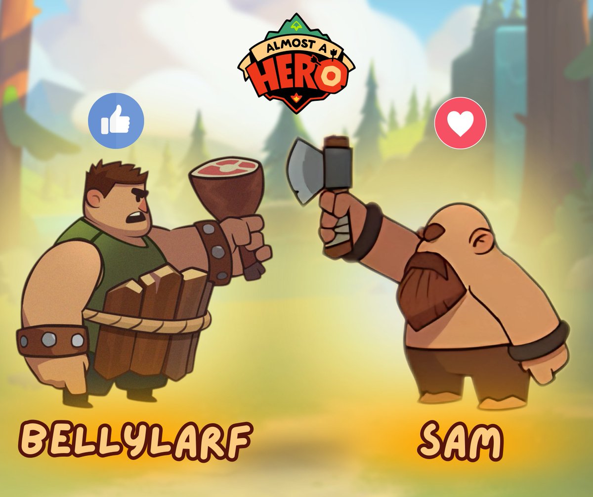 almostaherogame's tweet photo. 🔥𝐓𝐡𝐢𝐬 𝐨𝐫 𝐓𝐡𝐚𝐭: 𝐇𝐞𝐫𝐨 𝐒𝐡𝐨𝐰𝐝𝐨𝐰𝐧!🔥

It's time to settle the score! 💥
If you could only choose ONE, who’s taking the win?
👍 Bellylarf – the quirky powerhouse!
❤️Sam – the fiery fighter!

💬 Drop your pick in the comments and tell us why!
#AlmostAHero https://t.co/oJtGNYy1og