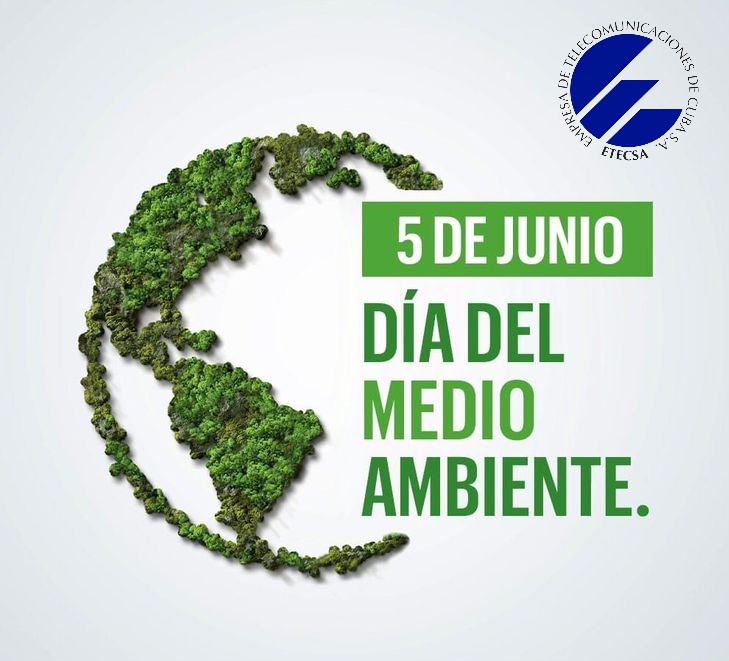 🌍✨ ¡Feliz Día Mundial del Medio Ambiente! Celebramos el compromiso de ETECSA con prácticas sostenibles en telecomunicaciones. Juntos, podemos proteger nuestro planeta. #DíaMundialDelMedioAmbiente #ETECSA #Sostenibilidad