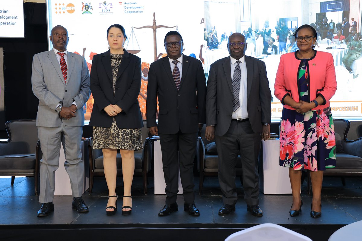 MoJCAUG's tweet image. Hon @norbertmao has opened the Access to Justice for GBV Survivors’ Symposium at Mestil Hotel marking a milestone in Uganda’s journey toward a people-centred justice system that prioritizes survivors. The Symposium is held with support from @UNFPAUganda and @ADCinUganda