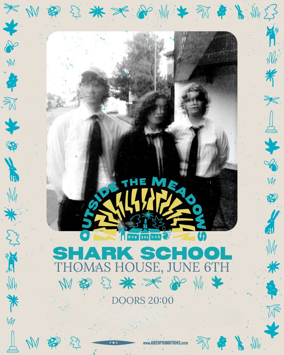 🔊𝗧𝗢𝗠𝗢𝗥𝗥𝗢𝗪🔊

Shark Shool hits The Thomas House tomorrow night as part of the new ‘Outside The Meadows’ lineup. Don’t sleep on this!🌳

🎫 Tickets selling fast bit.ly/3T9ZBfm