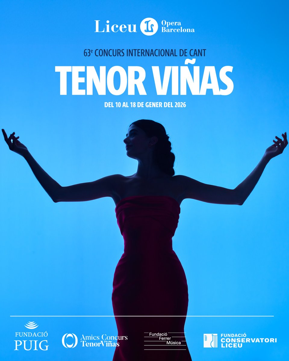 Concurs Tenor Viñas (@concursovinas) on Twitter photo 📣Ja és aquí el 63è Concurs Internacional de Cant Tenor Viñas🏆💙, del 10 al 18 de gener del 2026 al <a href="/Liceu_cat/">Gran Teatre del Liceu</a> . L'edició ve amb novetats i propostes noves que han donat un gir al Concurs tal i com el coneixíeu. Pròximament, més informació! #LiceuOperaBarcelona 📣Ja és aquí el 63è Concurs Internacional de Cant Tenor Viñas🏆💙, del 10 al 18 de gener del 2026 al <a href="/Liceu_cat/">Gran Teatre del Liceu</a> . L'edició ve amb novetats i propostes noves que han donat un gir al Concurs tal i com el coneixíeu. Pròximament, més informació! #LiceuOperaBarcelona
