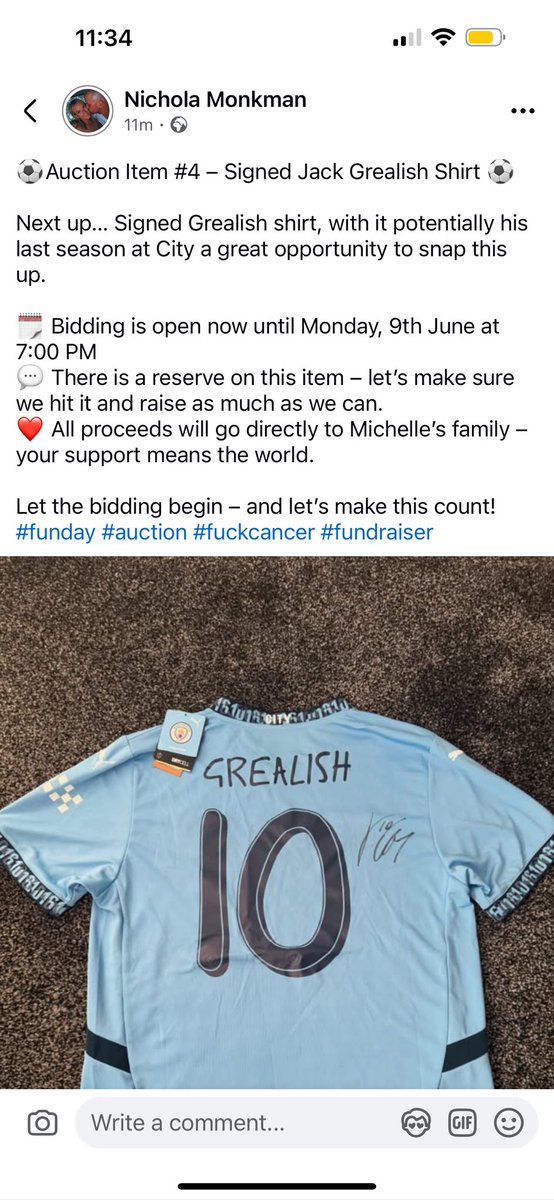 phoebe_ctid's tweet photo. Hi blues, signed Jack Grealish shirt up for grabs, get your bids in on the original post please🩵link below.

https://t.co/RNmwdU0eK1

Please share! https://t.co/TqWK1ev7ep