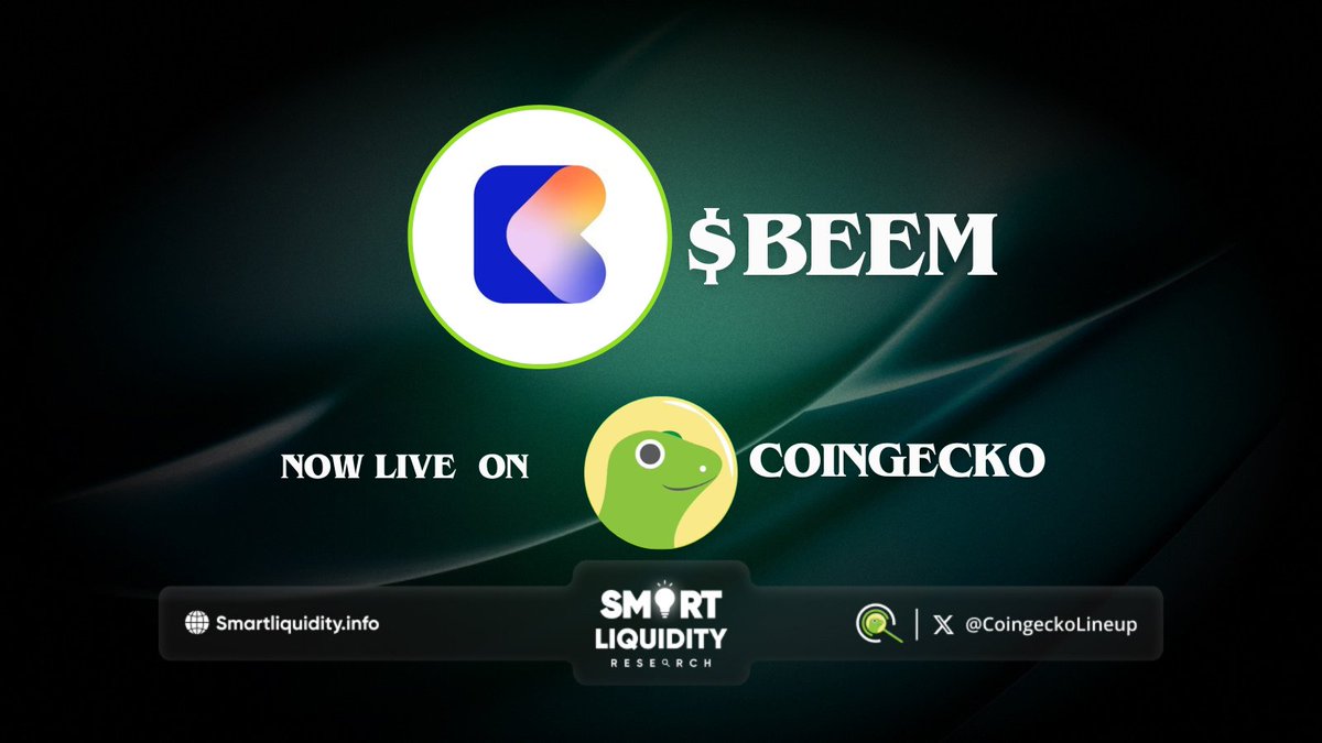 📣 #CoinGecko Utters a Fresh listing!

⚪️<a href="/BeemOnSol/">Beem</a> is a utility token that powers the #Beem ecosystem, enabling decentralized holographic communication and rewarding users for their participation.

🟣 $BEEM Fab mileages:  

⚪️Enables access to Spatial Calling
⚪️End-to-end