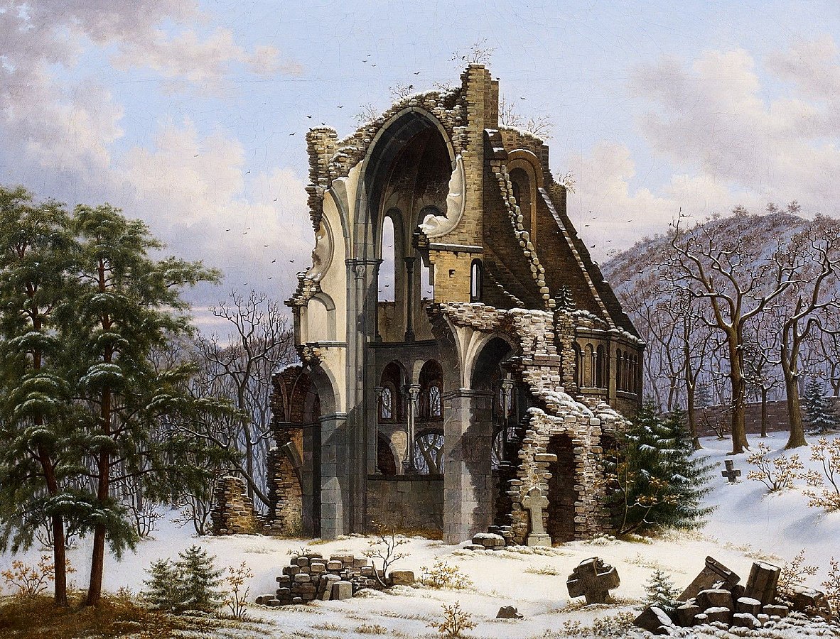 🎨 Winter Wonderlands 

Ruins of Heisterbach Abbey in winter, captured in stunning detail by an artist from the circle of Wilhelm Steuerwaldt (1815–1871). 

A haunting glimpse of history, rendered through the eyes of a 19th-century master’s follower.