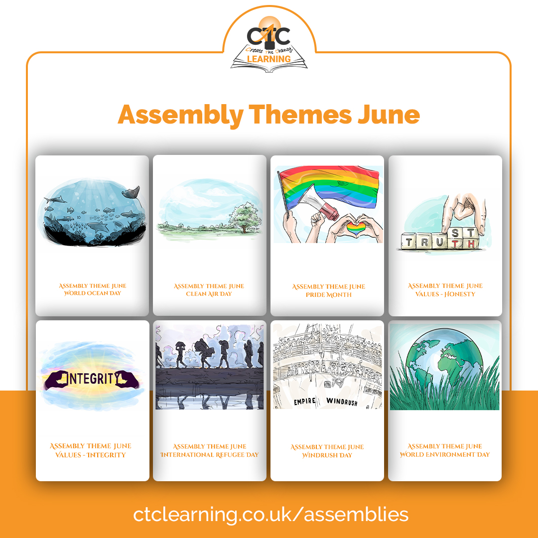 CTC_Learning's tweet image. Our June Assemblies are available now on our website. Fully resourced and ready to use. All for £7.99. Take a look. ctclearning.co.uk